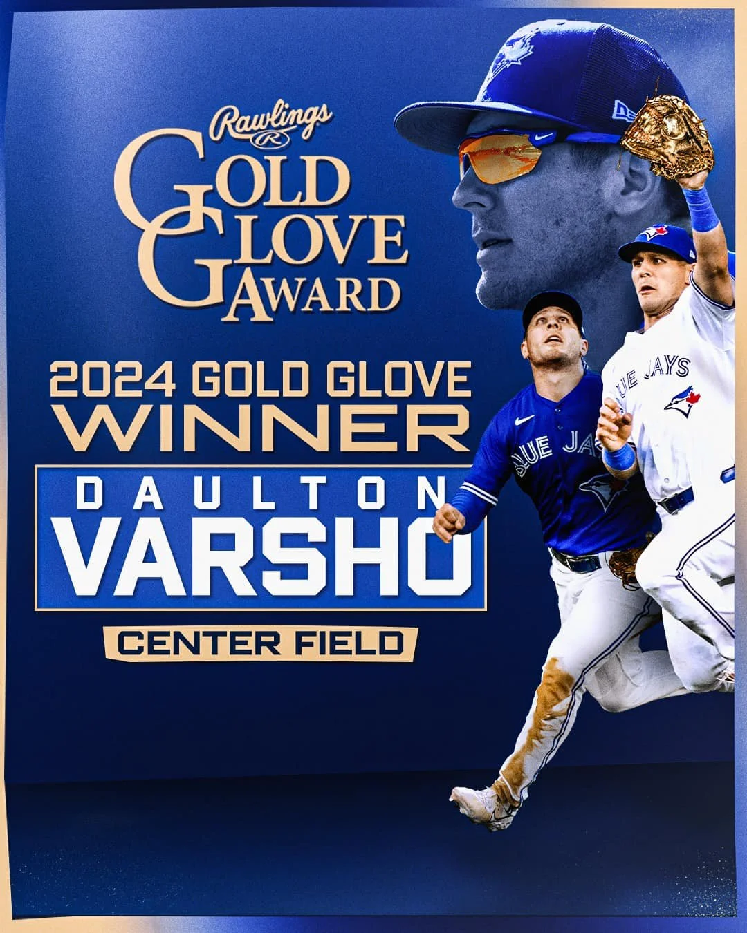Blue Jays' Varsho wins first Rawlings Gold Glove Award