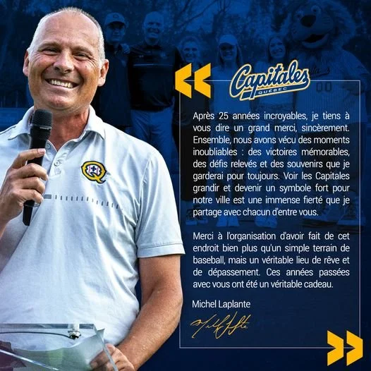 Verge: Laplante moving on after establishing championship-winning culture with Capitales