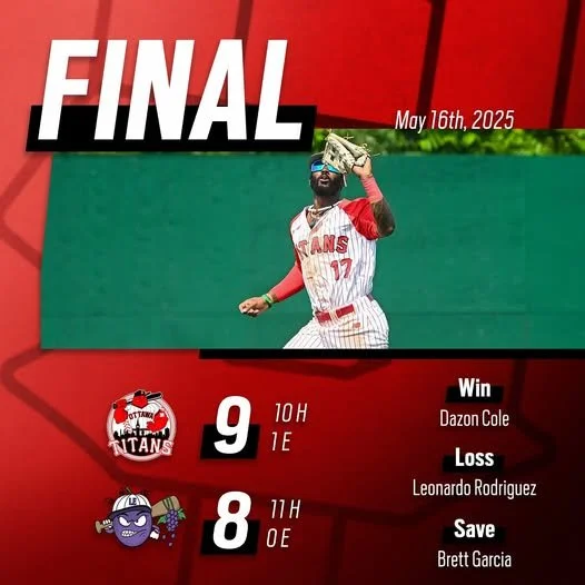 Wright, Zdunich combine for five walks in Titans' victory