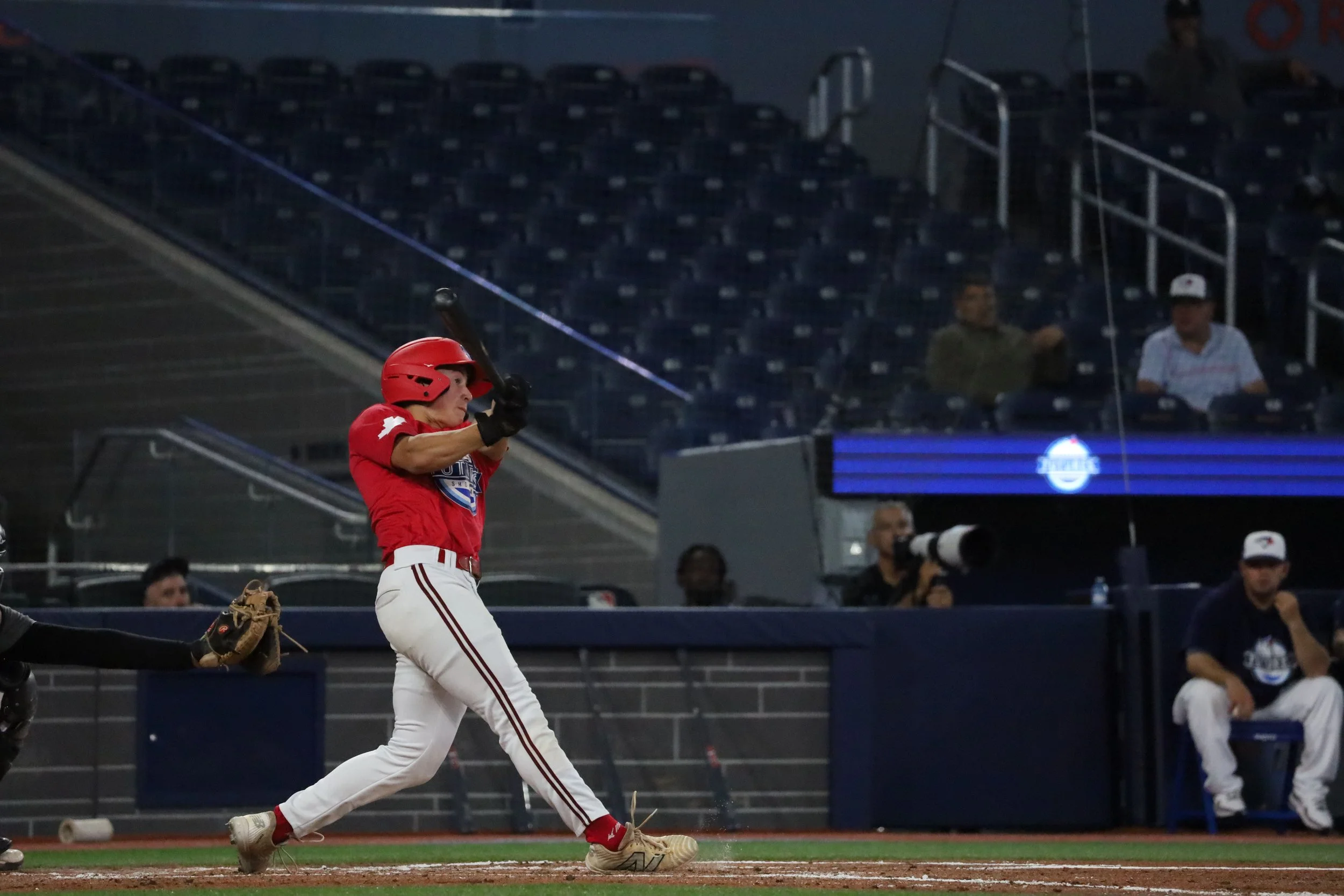 Rivard’s two-run homer helps Team Red defeat Team Grey