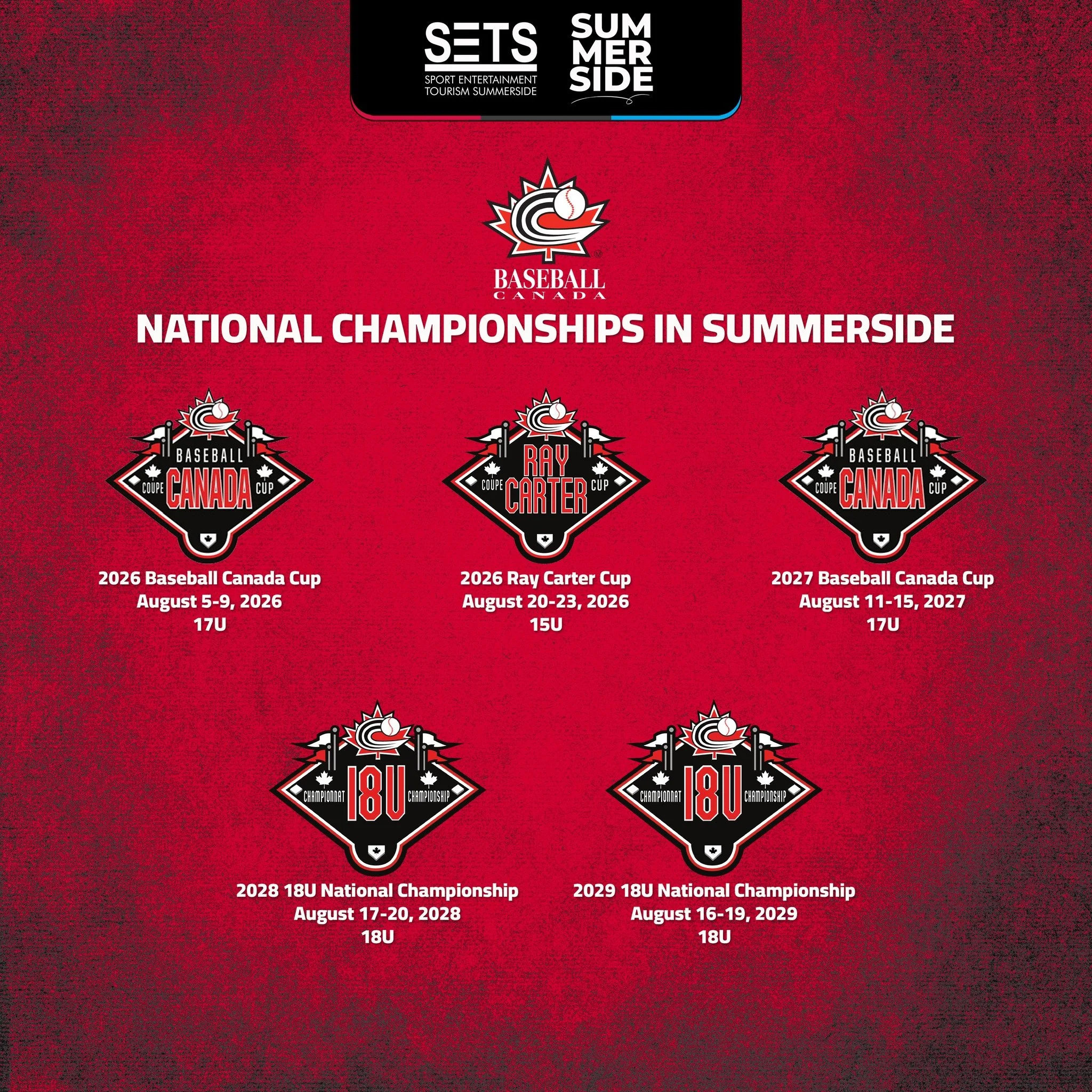 Summerside, P.E.I. awarded multiple Baseball Canada national championships