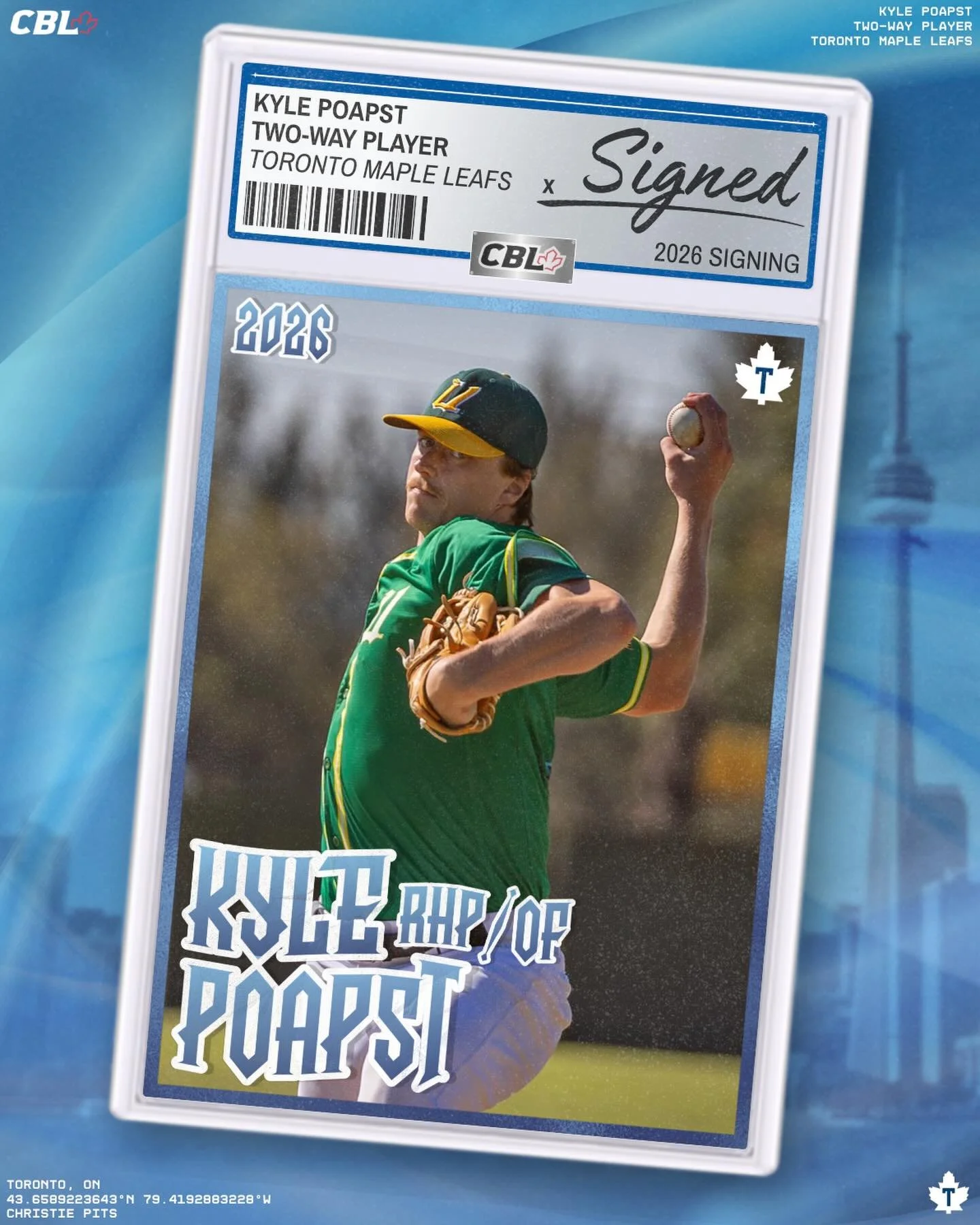 CBL's Toronto Maple Leafs sign Poapst