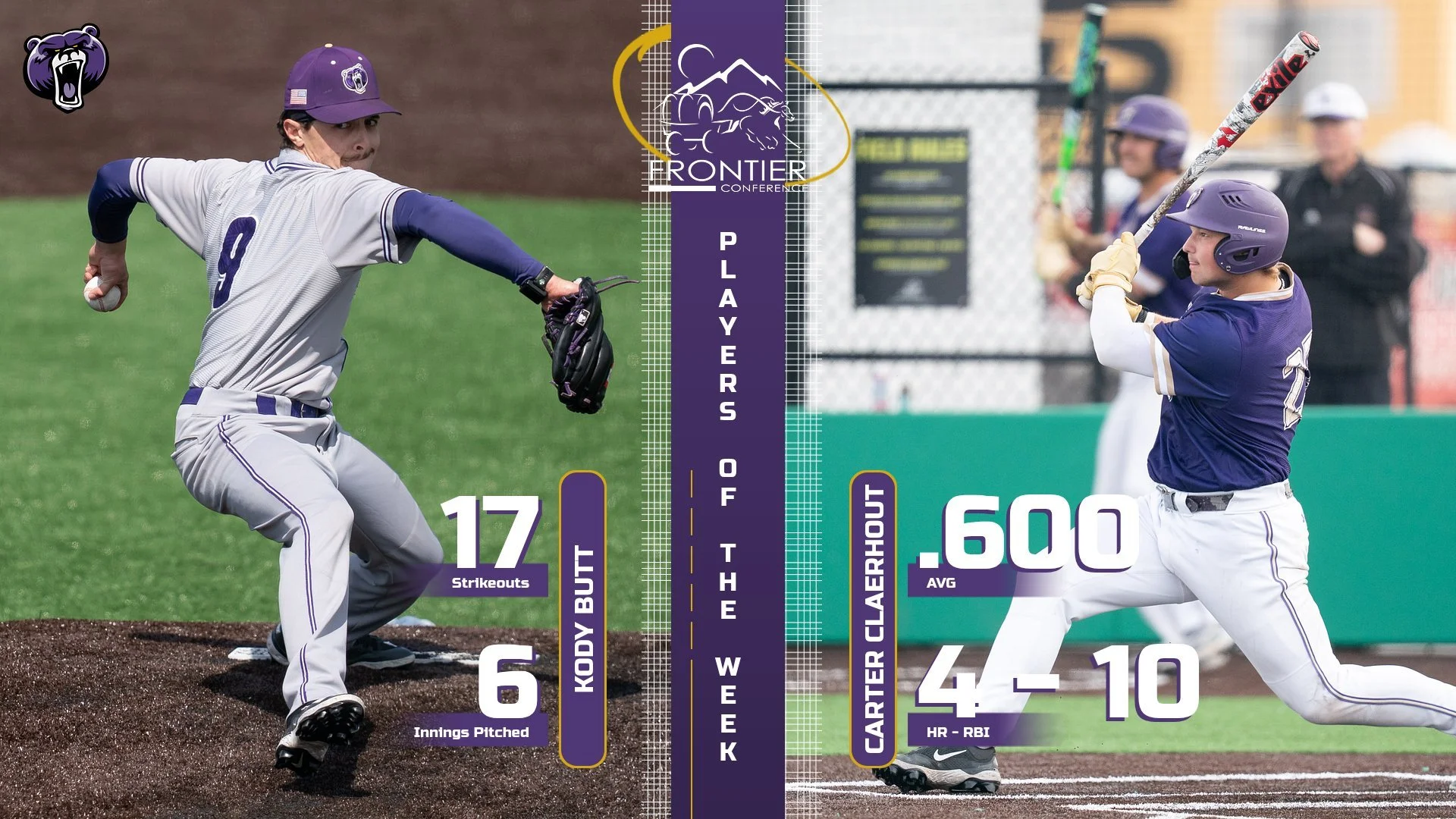 Canadians Butt, Claerhout sweep final Frontier Conference weekly awards