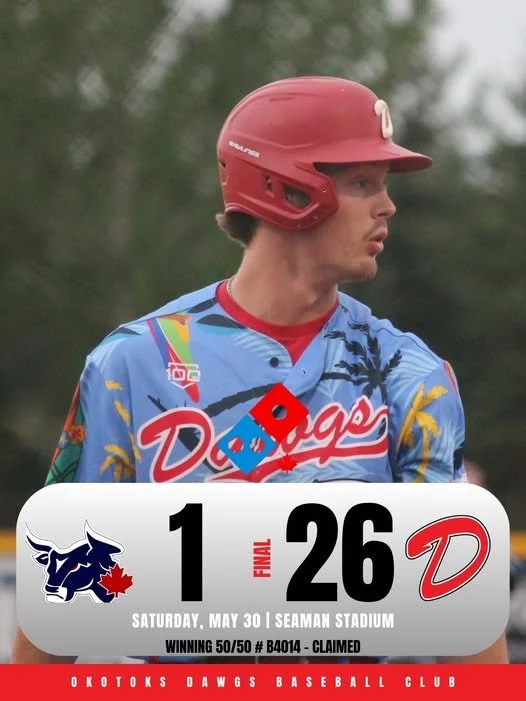 Okotoks Dawgs' offence erupts for 26 runs