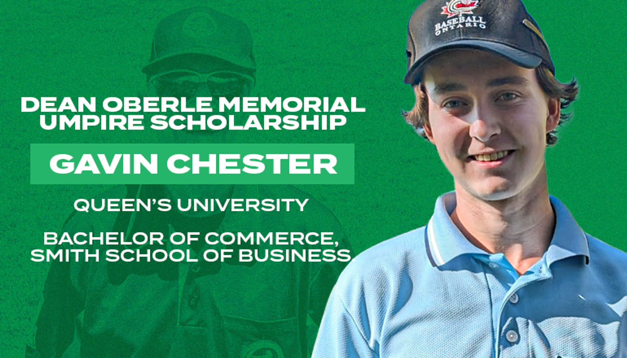 Chester inaugural recipient of OBA's Dean Oberle Memorial Umpire Scholarship