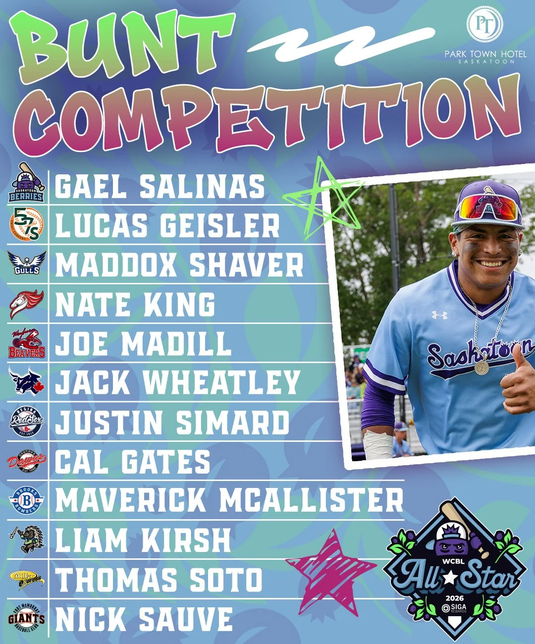 Wilson: Field set for WCBL All-Star Game bunt competition