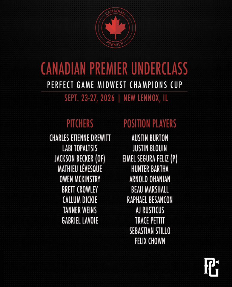 Canadian Premier Underclass team finalized for Perfect Game Midwest Champions Cup