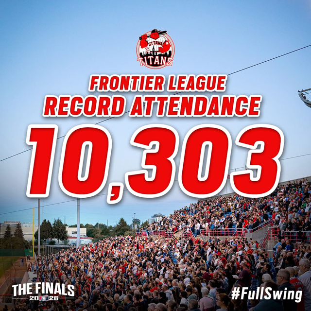 Ottawa Titans set MLB Partner League single-game playoff attendance record