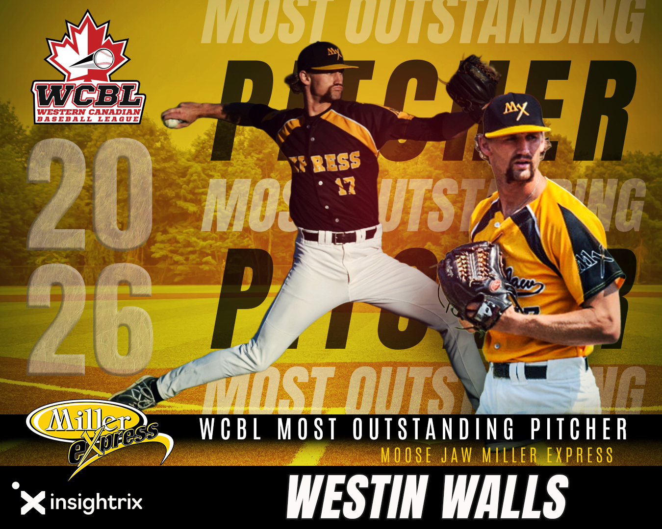 Moose Jaw's Walls named WCBL's Most Outstanding Pitcher