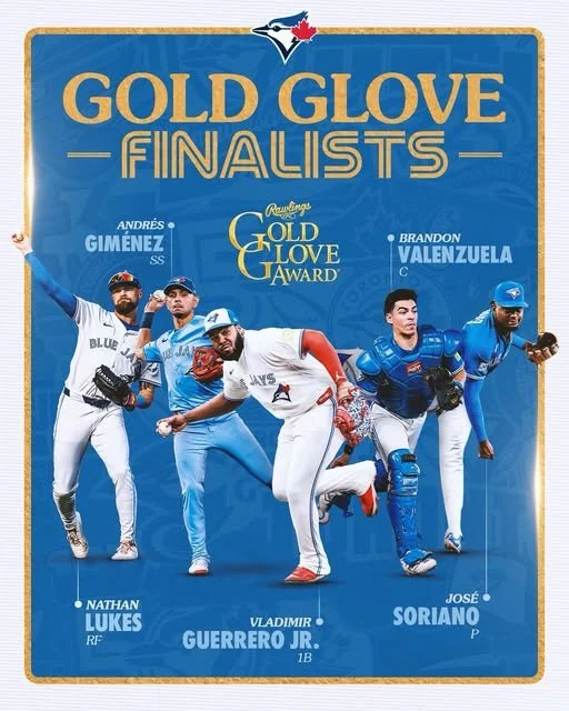 Five Blue Jays among Gold Glove Award finalists