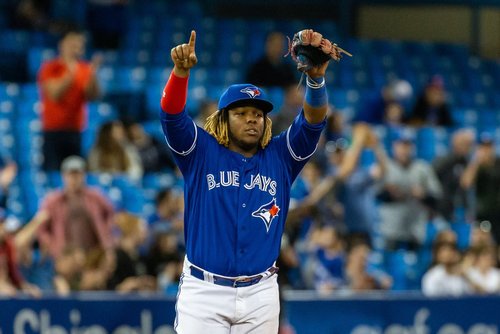 Legends Men's Vladimir Guerrero Jr. Red Dominican Republic