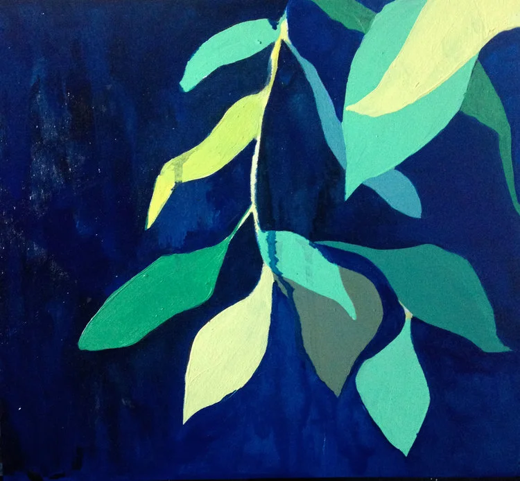 foliage: blue Ioil on wood2015sold