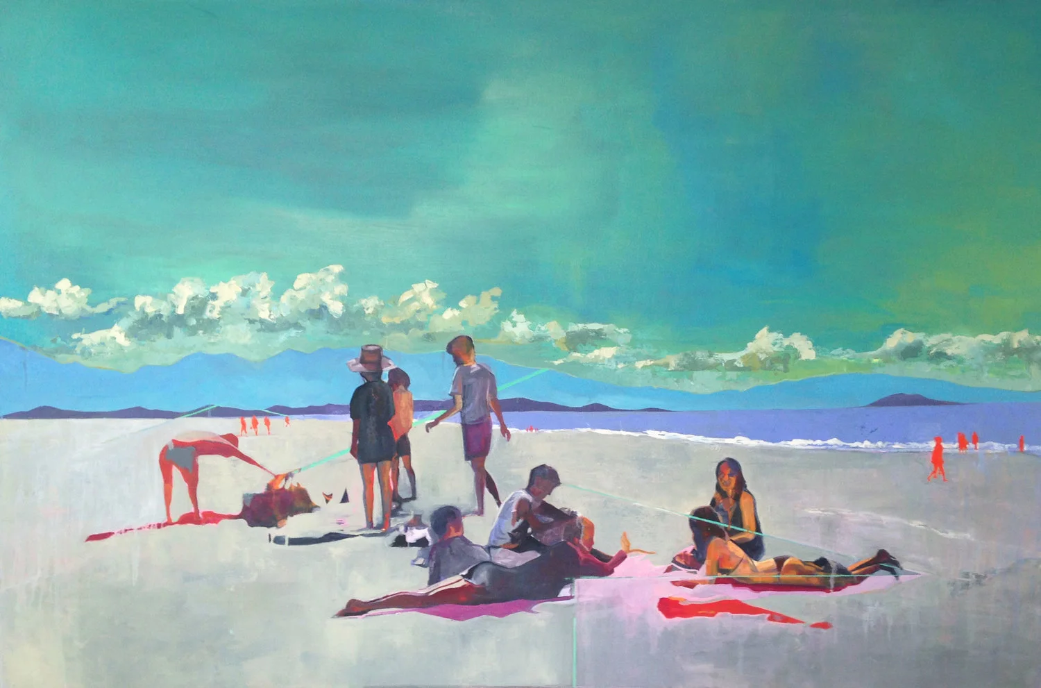 beach peoplein collaboration with Erika Burleighoil on canvas2014sold