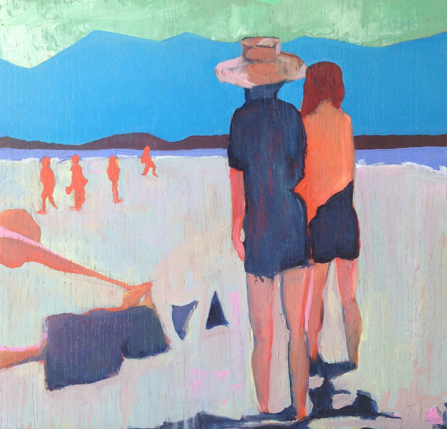 beach watchersoil on wood2014