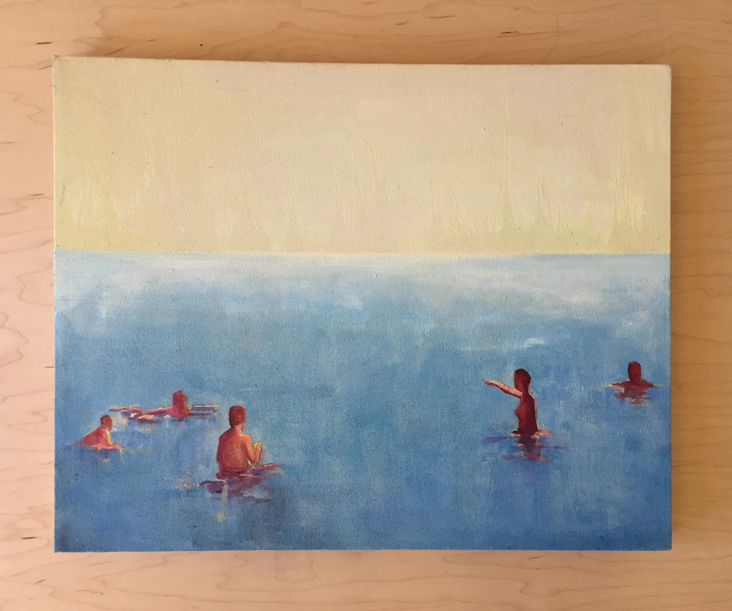 beach bathersoil on canvas