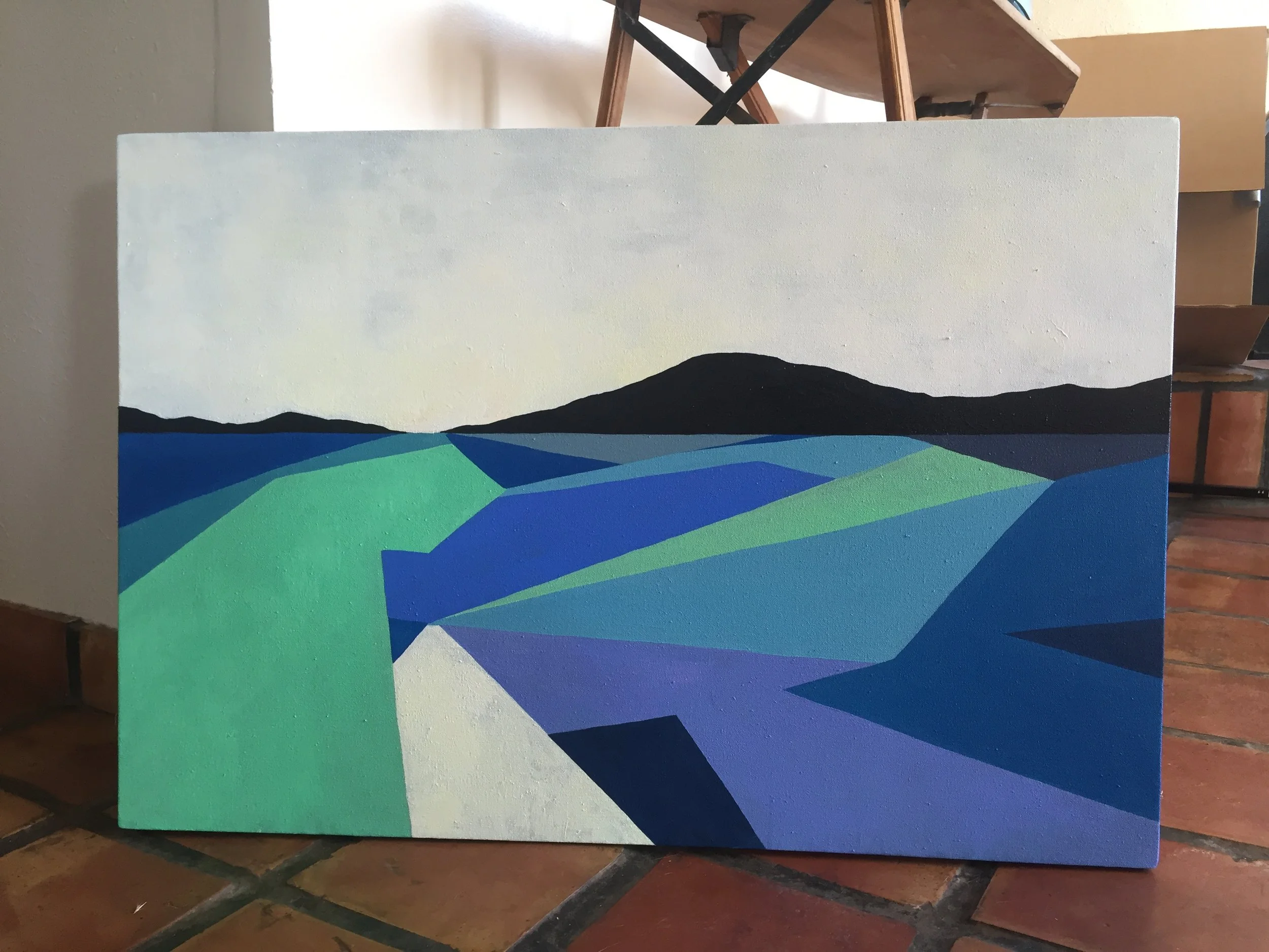 land : angles : still remembering ushuaiaoil on canvassold