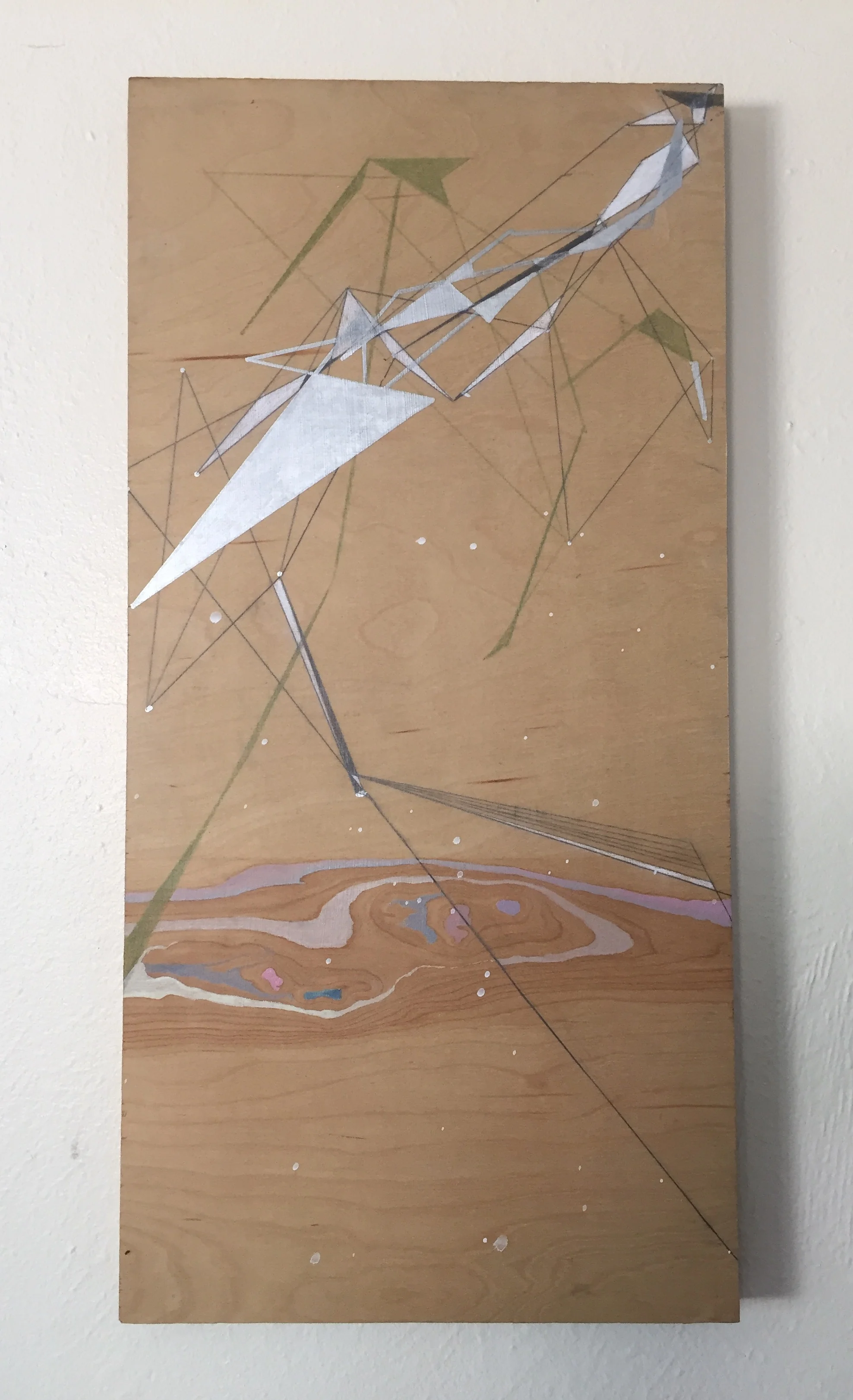 land angles: creaturemixed media on wood2012