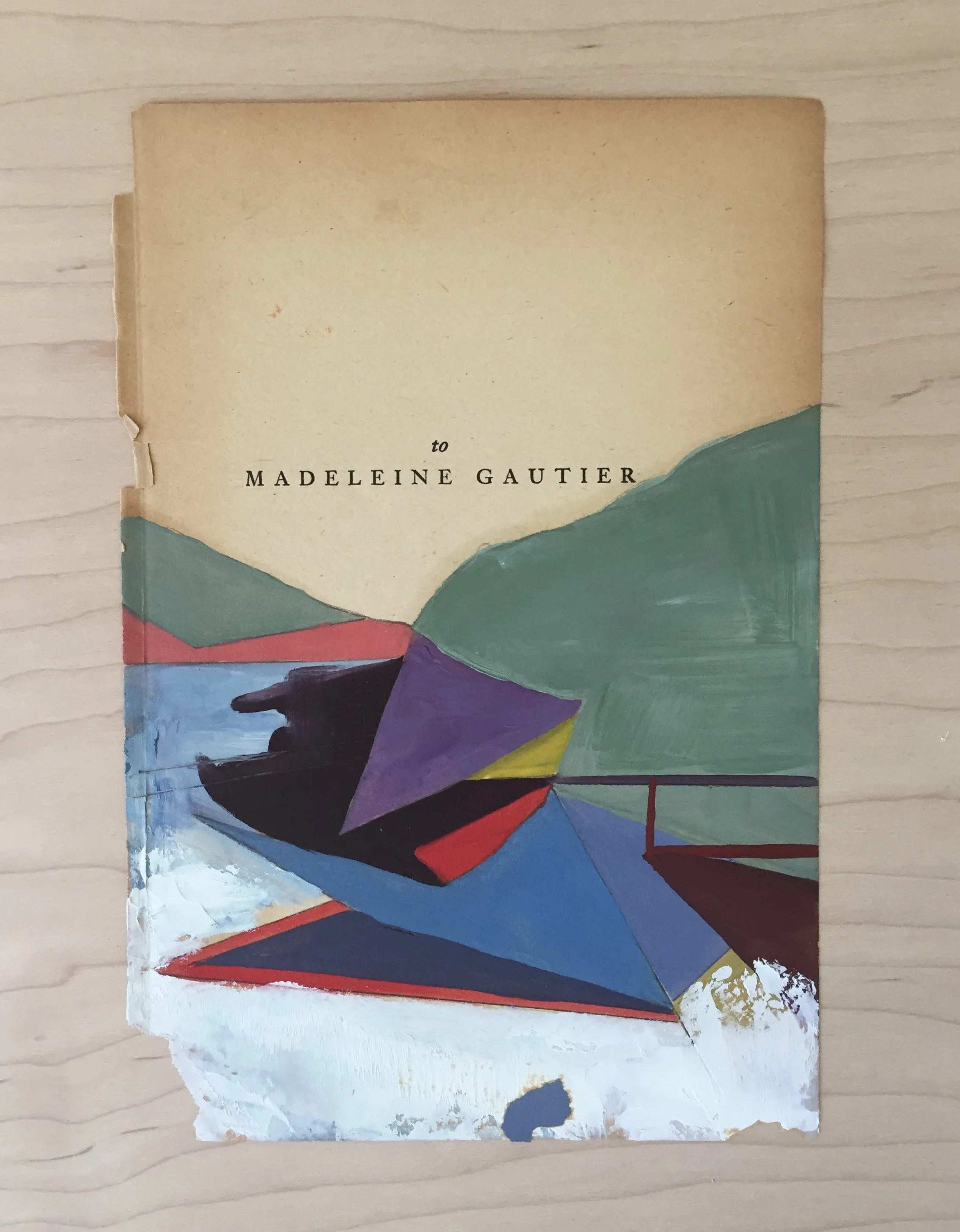 land angles: madeleineoil on found paper