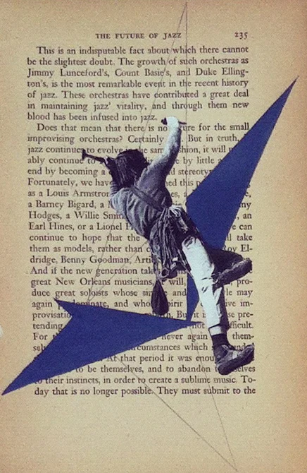 climber IImixed media on found paper2010