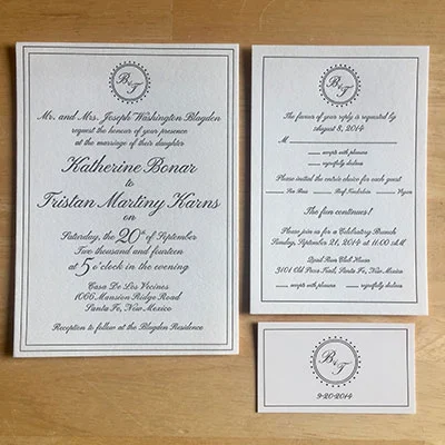 Blagden Karns Wedding Invitation