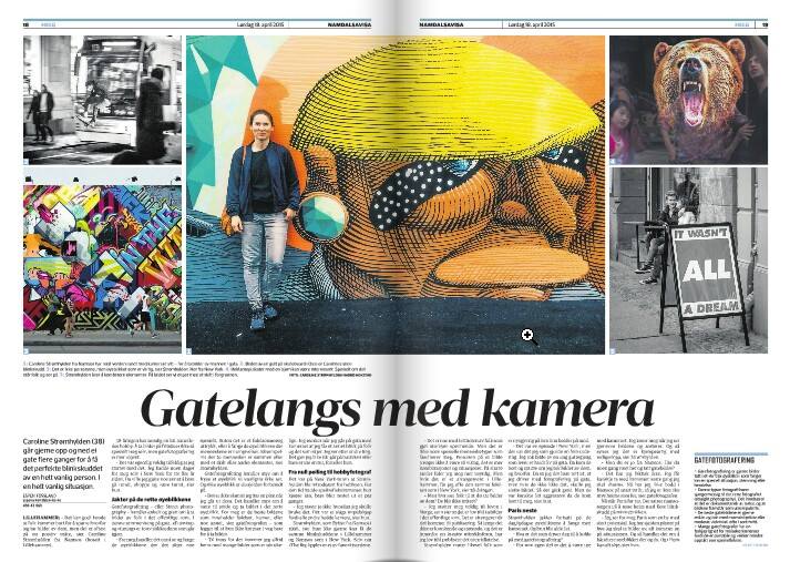 Namdalsavisa - artikkel om gatefotografi 18.04.2015