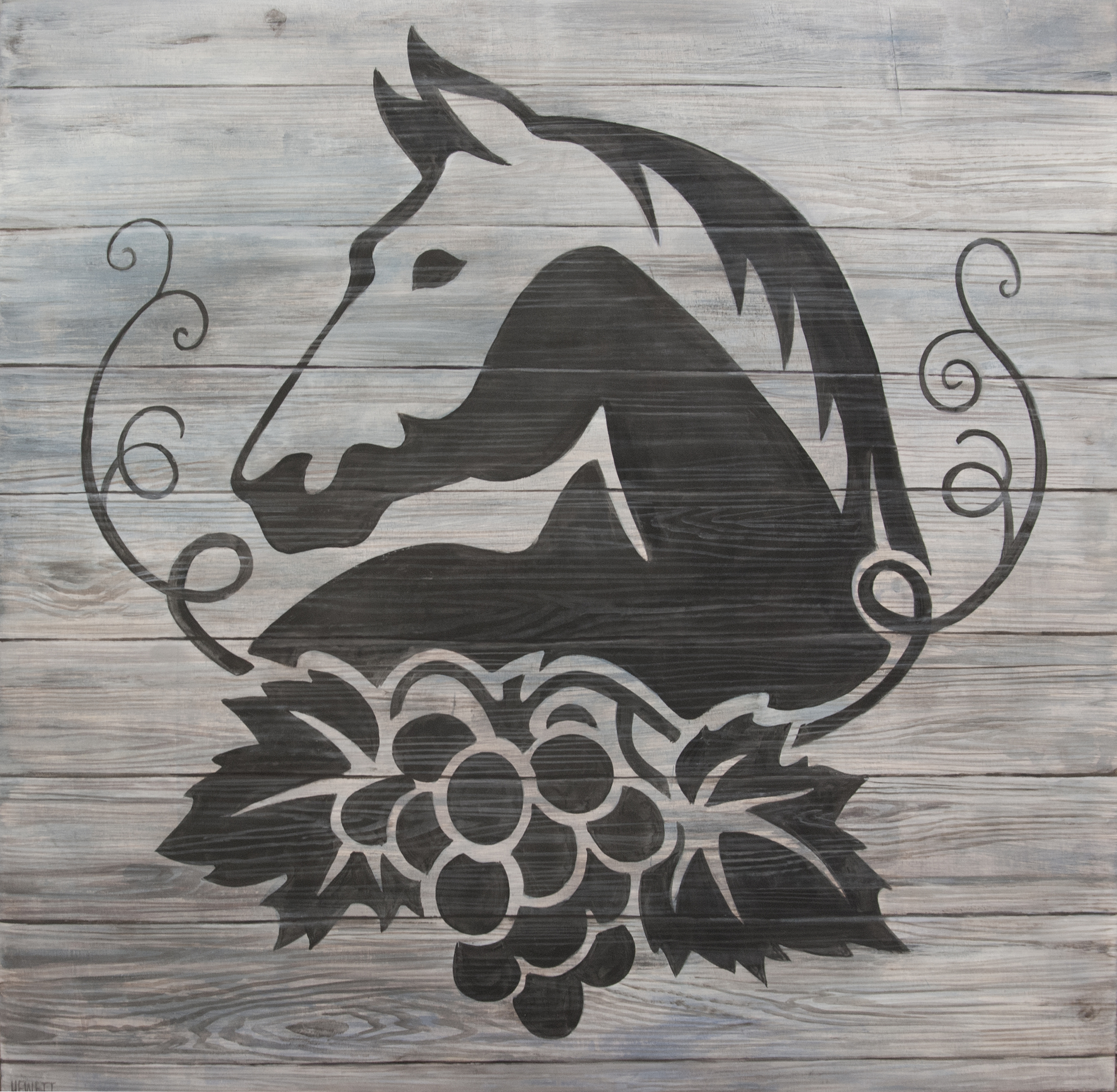 Wölffer Horse Logo Painting