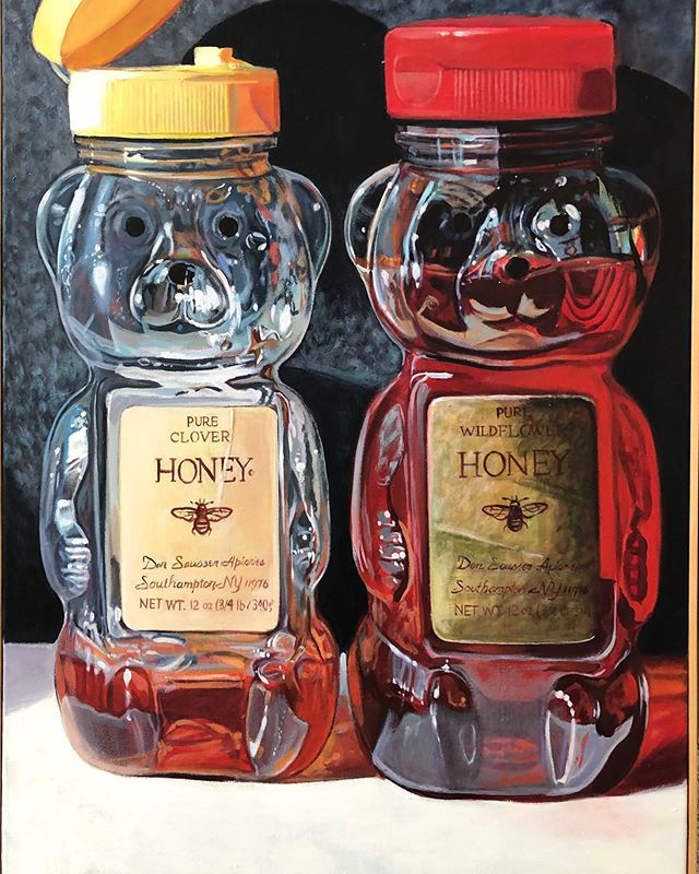 This is my new painting of the honey jars 30x40 acrylic on canvas