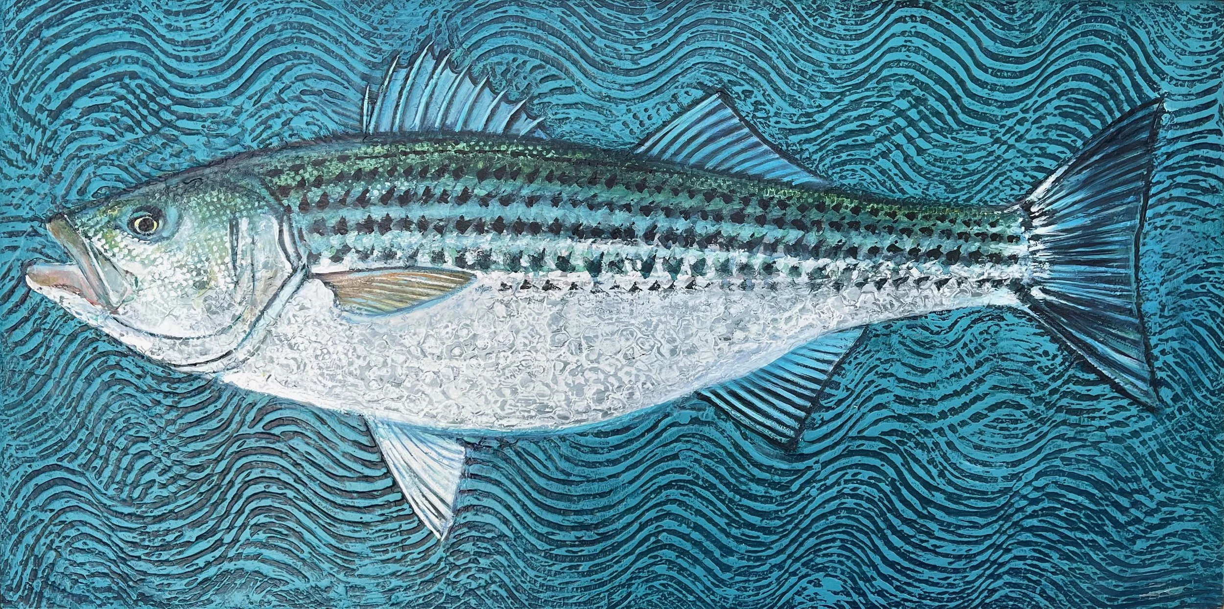 Striped Bass, 20 x 40”