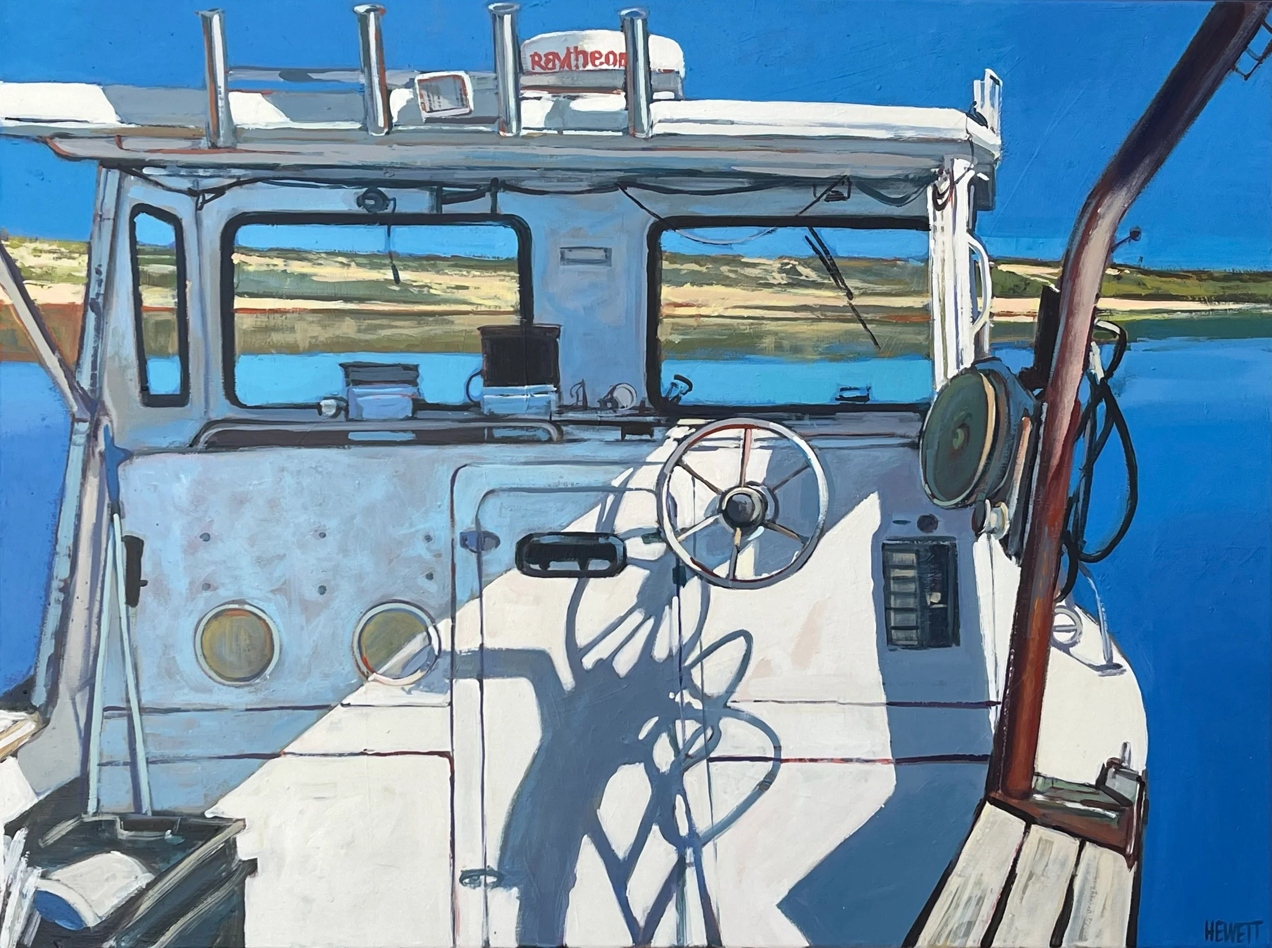 Boat at Lazy Point, 30 x 40”