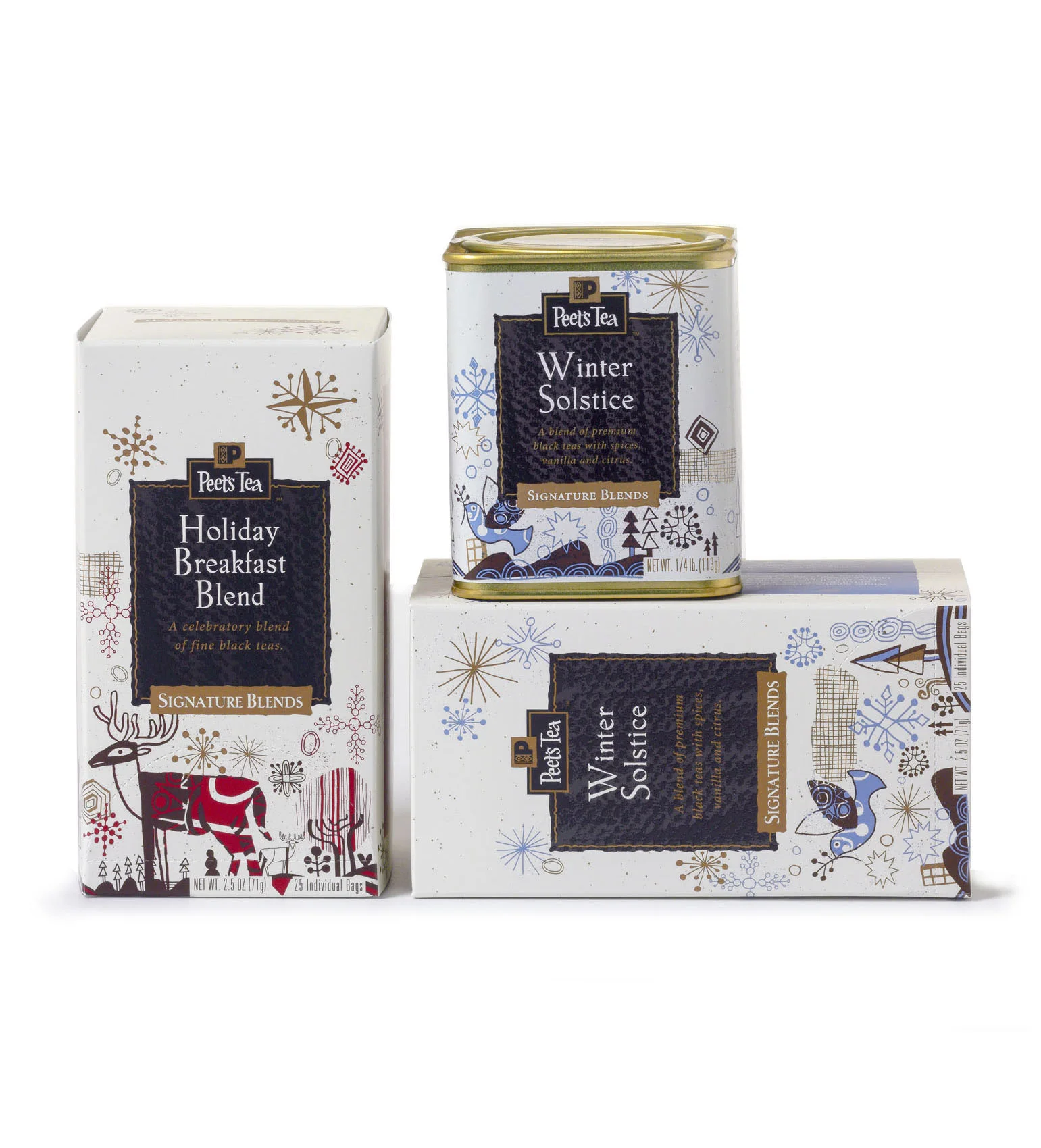  Peet’s Coffee: Holiday tea packaging 