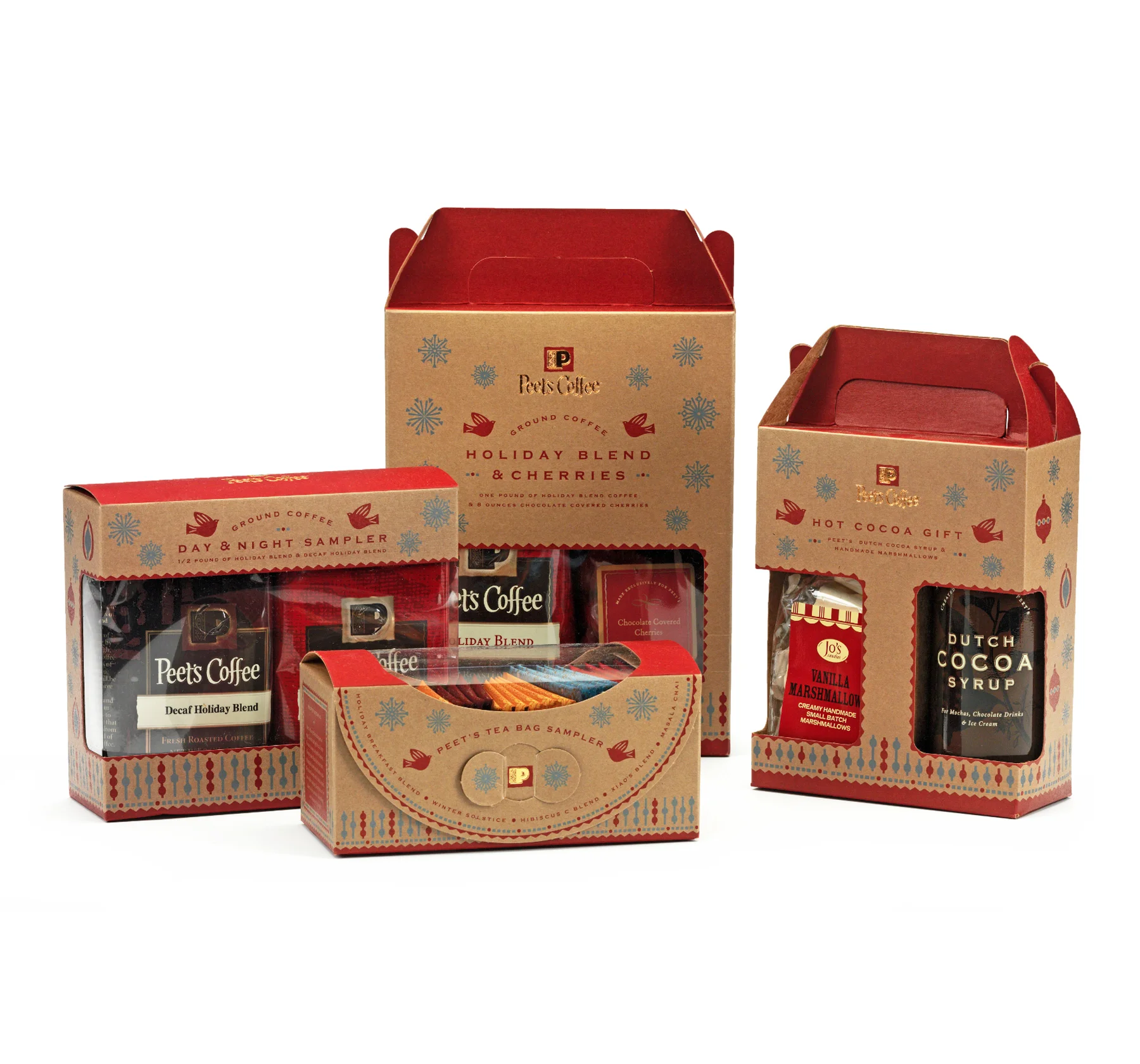  Peet’s Coffee: Holiday coffee and tea packaging 