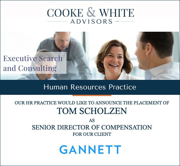 Cooke & White Search Announcement: Tom Scholzen - Gannett
