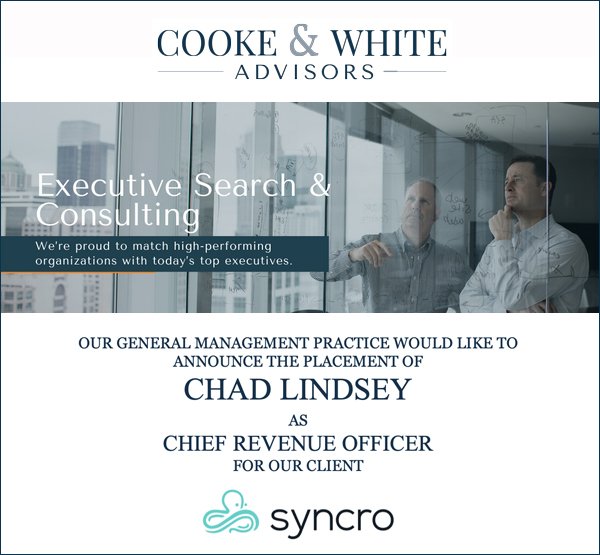 Cooke & White Advisors Search Completion: Chad Lindsey - Syncro
