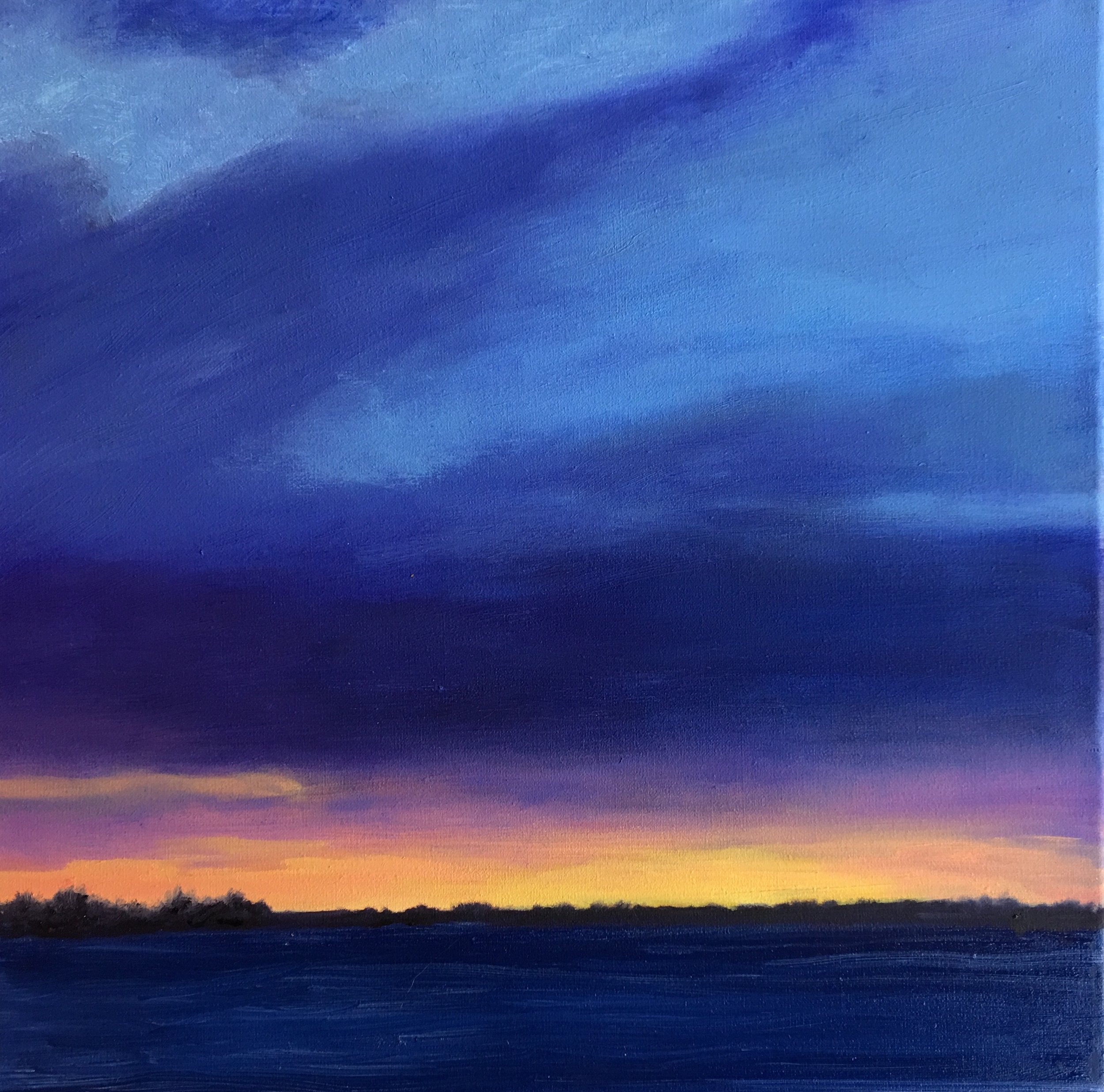 Sunset Over Carry Bay (oil)