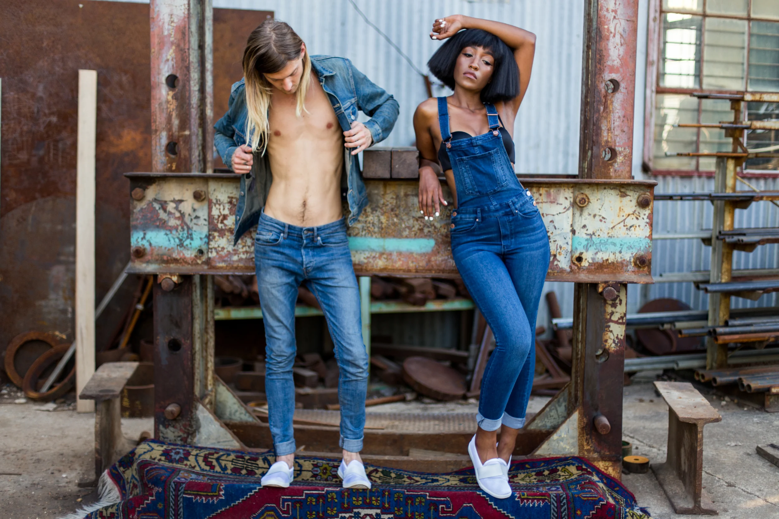 Photo by Monique Rodriguez, stylist Divinity Veloz, models Meighan Zai'Moy and Tyler Ruby with clothing from Crafts and Arts 