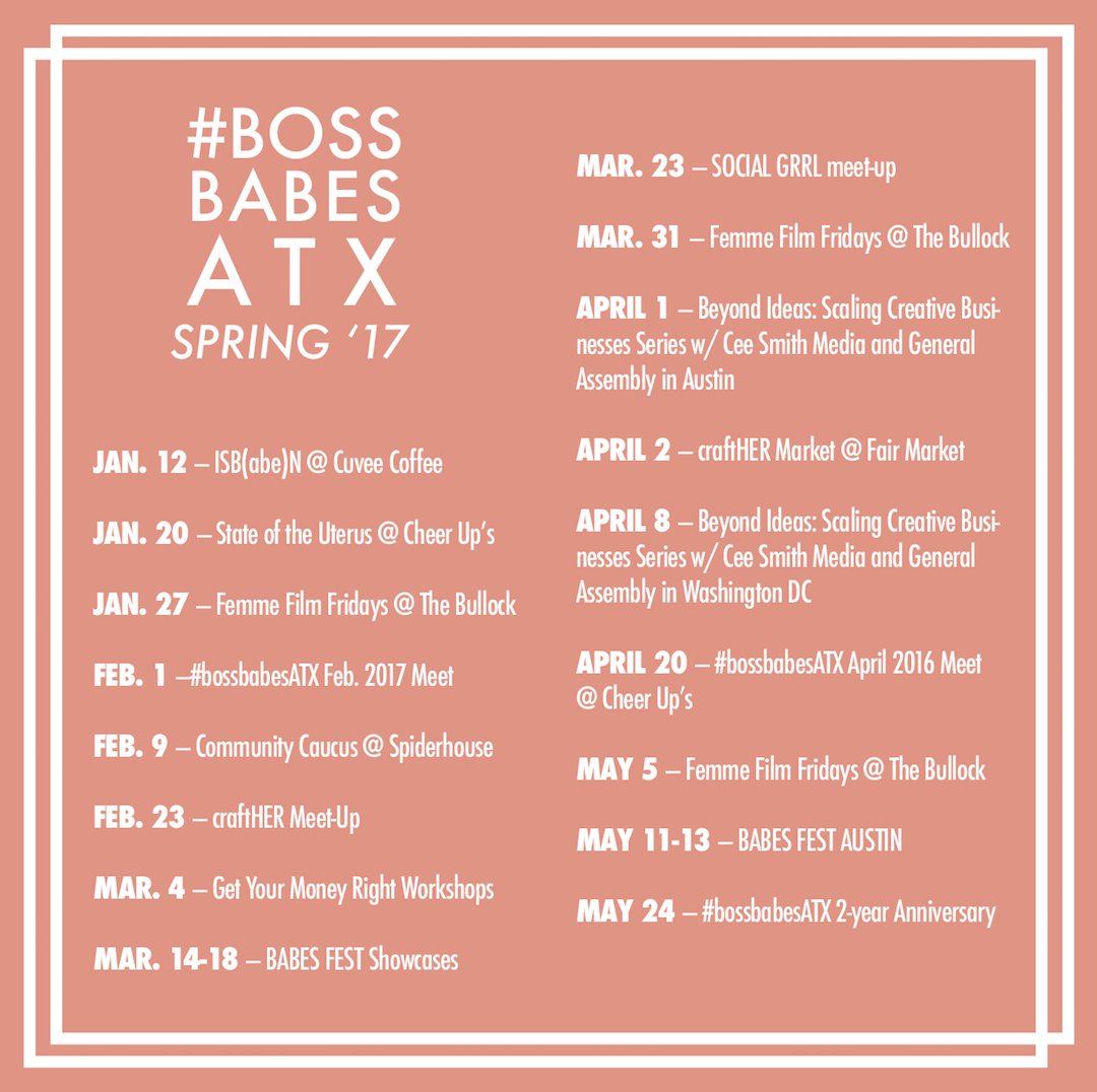 Peep Our Spring 2017 Calendar