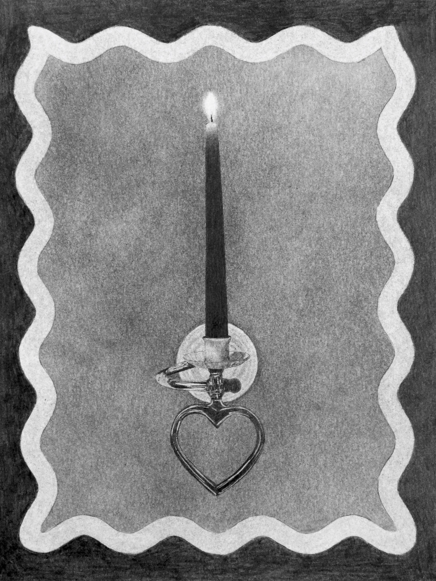 Sconce , 2018. Graphite on paper (original). Ashley Elaine Thomas. Ashley Elaine Thomas is a visual artist whose work memorializes everyday overlooked objects through large-scale graphite drawings on paper. She received an MFA from the School of the Art Institute of Chicago in 2011, and currently teaches drawing and design at Del Mar College and Texas A&M University-Corpus Christi.