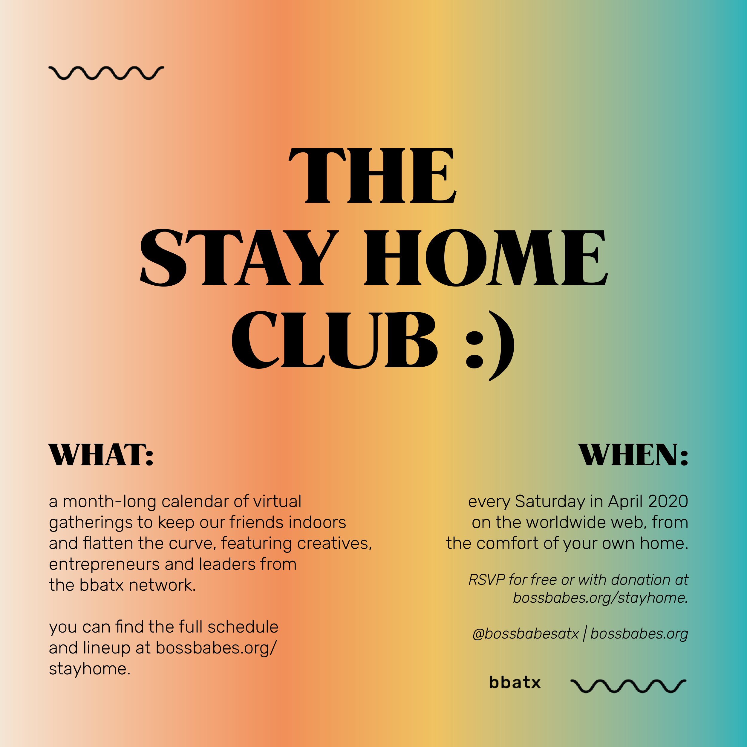 Introducing the Stay Home Club: Our April 2020 Virtual Gatherings 