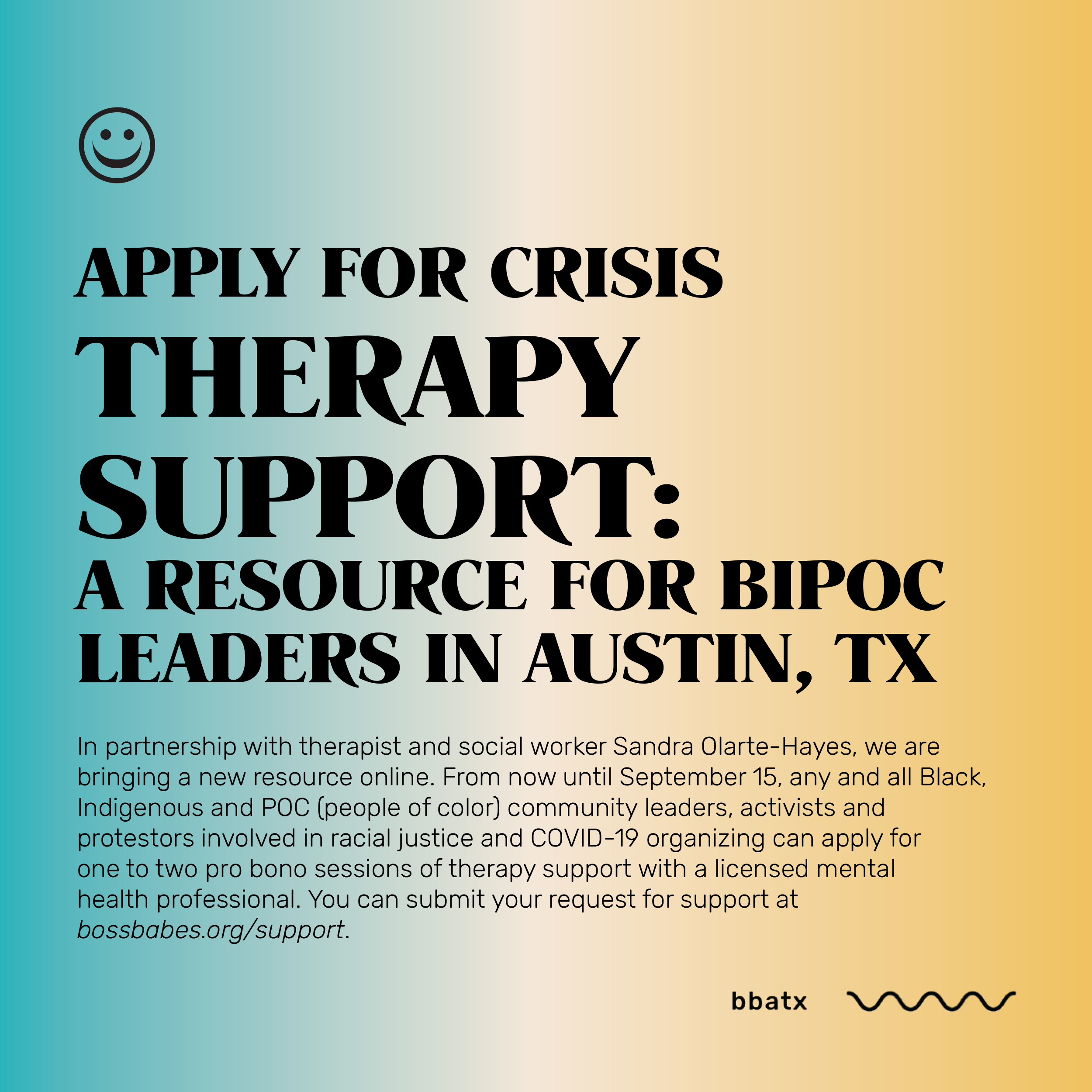 Apply For Crisis Therapy Support A Resource For Bipoc Leaders Bbatx