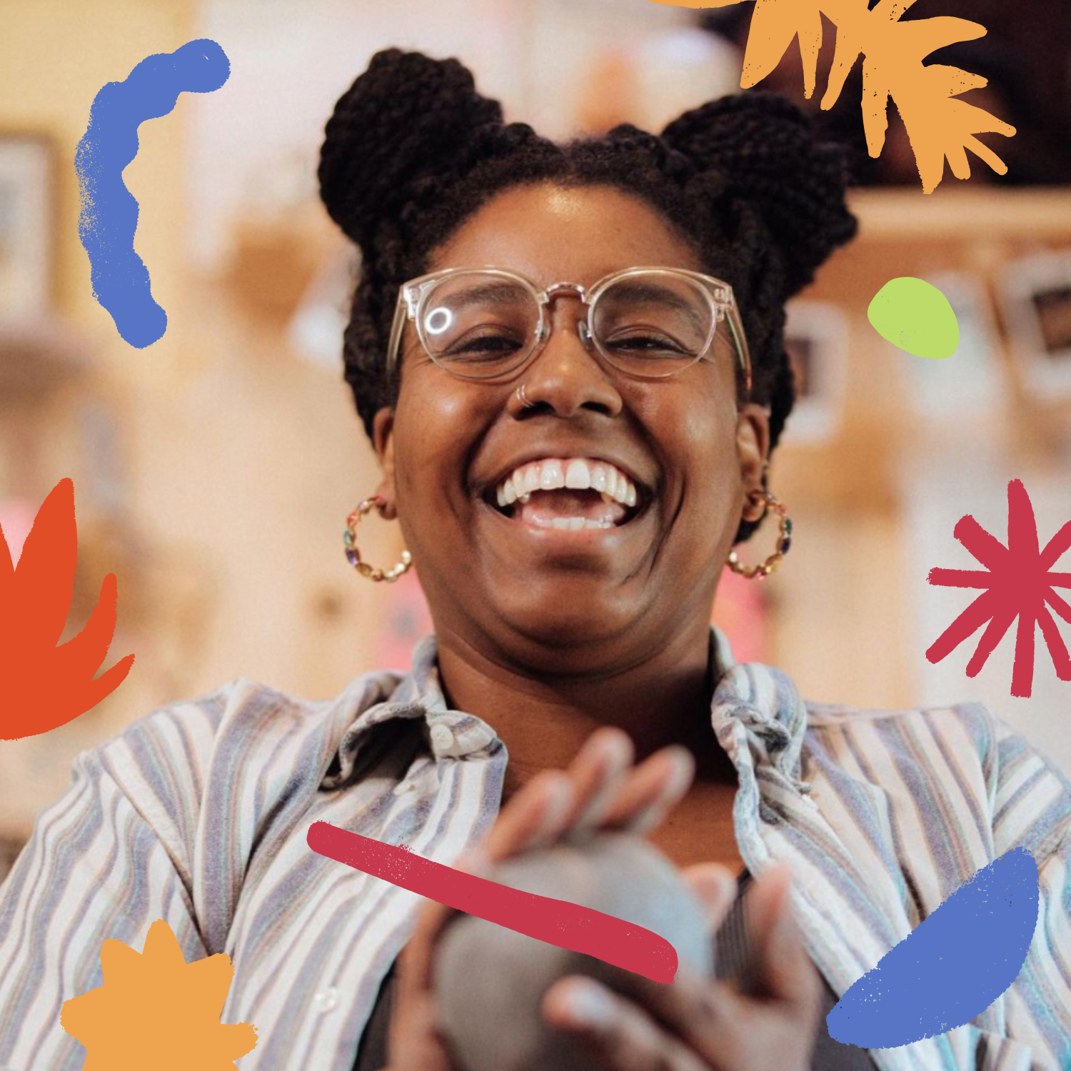 Sequoyah Johnson (she/her) is the Austin-based ceramicist behind The Coy Collection. Her work is a distinctive mix between sleek modern shapes with childhood iconography, and it’s that nostalgic design sensibility that’s drawn brands like Free Peopl…