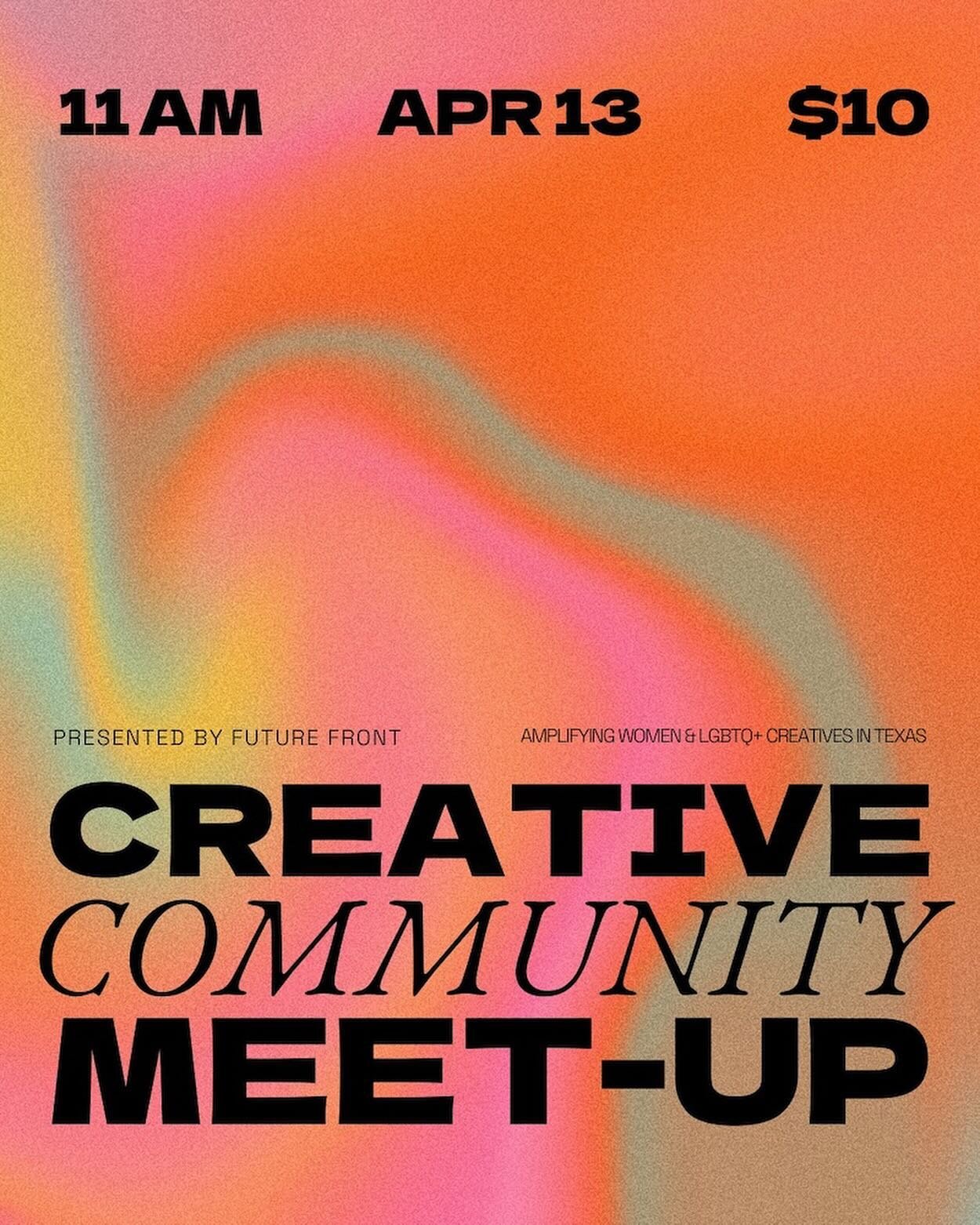 Our first meet-up of the year 📍 We&rsquo;ll be open next Saturday at The Future Front House for some community time!

Whether you&rsquo;re new around here or have been here a while, come say hi. This month&rsquo;s special guests include:

❤️&zwj;🔥 