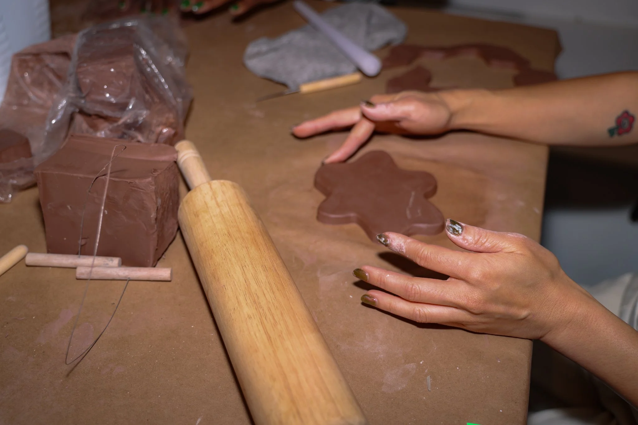 Play With Clay, Collage &amp; Charcoal