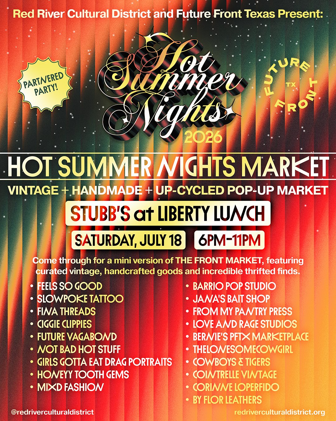 Hot Summer Nights Market with Red River Cultural District