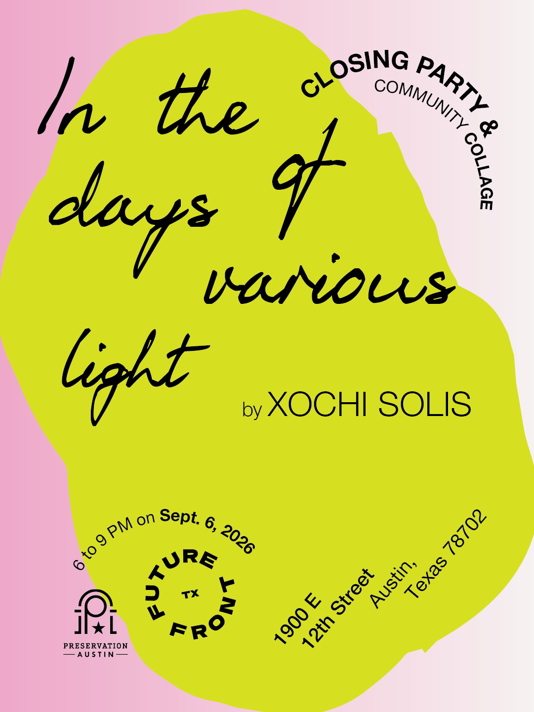 In the days of various light: Closing Reception