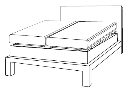 Place an Axel Bloom Bed System onto Your Own Box Spring and Bed Frame
