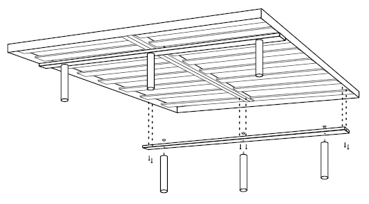 Standalone Axel Bloom Suspension without Box Spring but with Supportive Feet