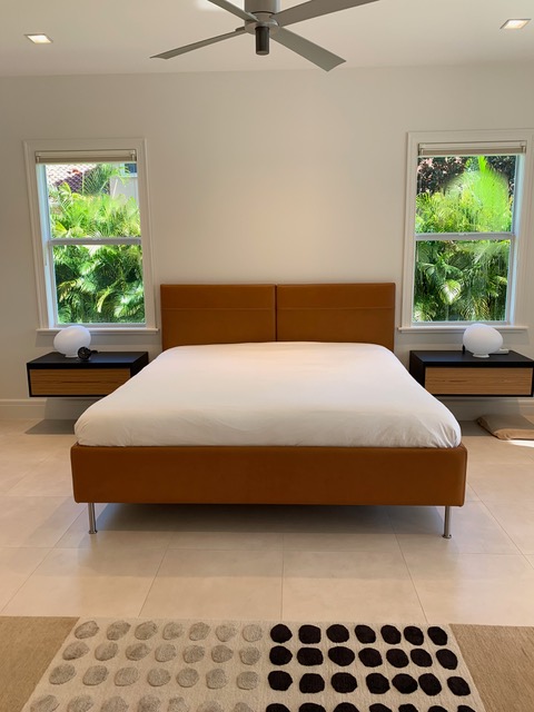 Austroflex mattress with austroflex 3 -motor adjustable bed system installed in customer’s leather bed frame. Perfect!