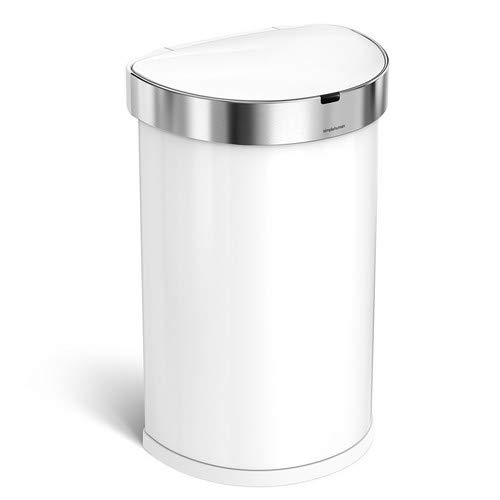 White Automatic Trash Can
