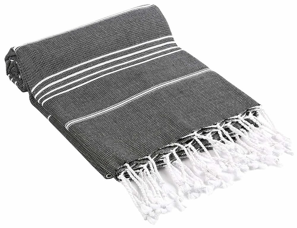 Black Turkish Cotton Towel