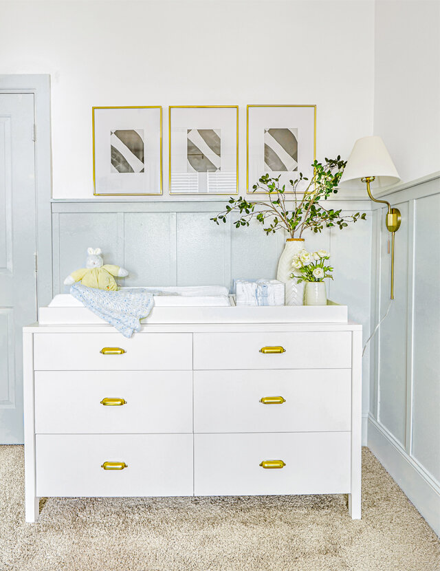 blue baby dresser